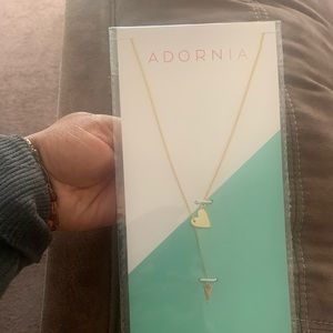 ADORNIA 14K Gold Vermeil Heart & Arrow Necklace